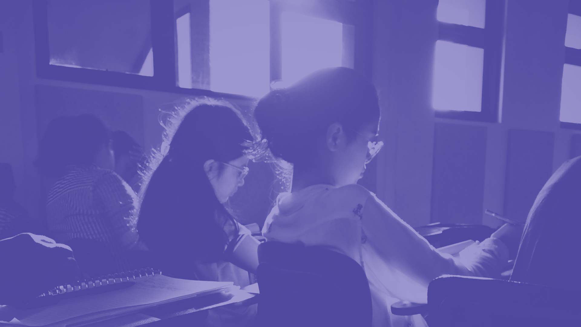 Students taking an exam