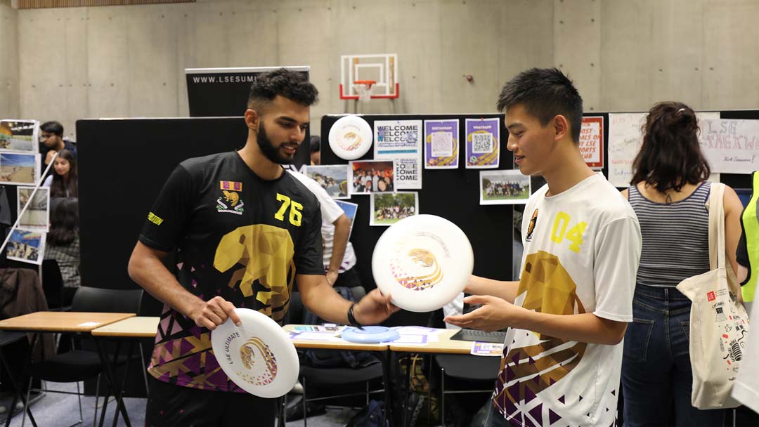 LSESU's Frisbee club at the welcome fair