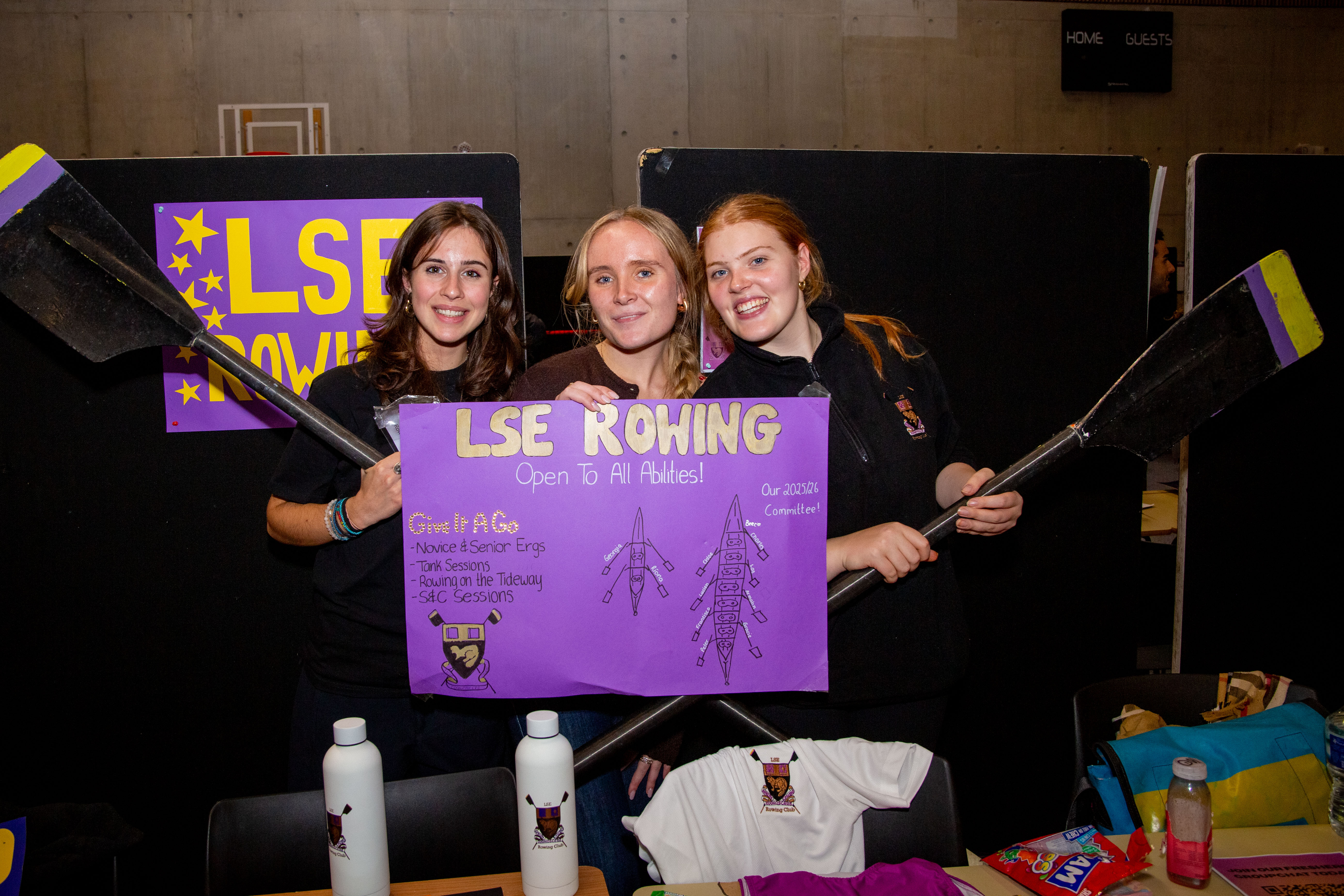 LSESU's Rowing club at the welcome fair