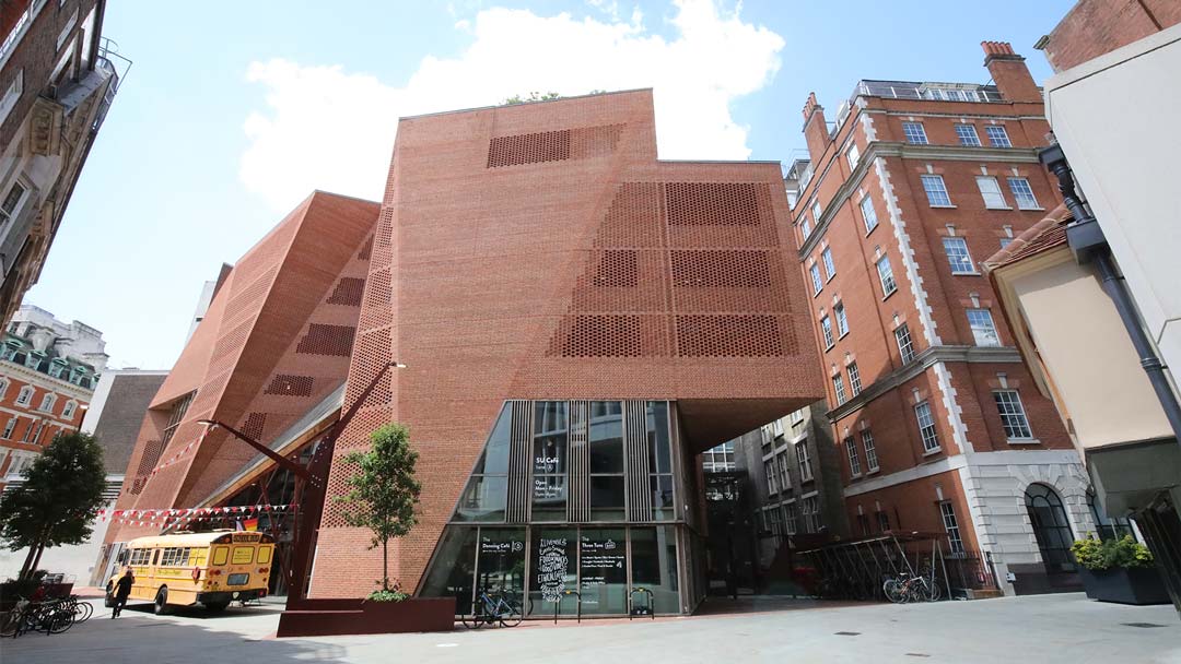 A wide angle shot of the Saw Swee Hock building